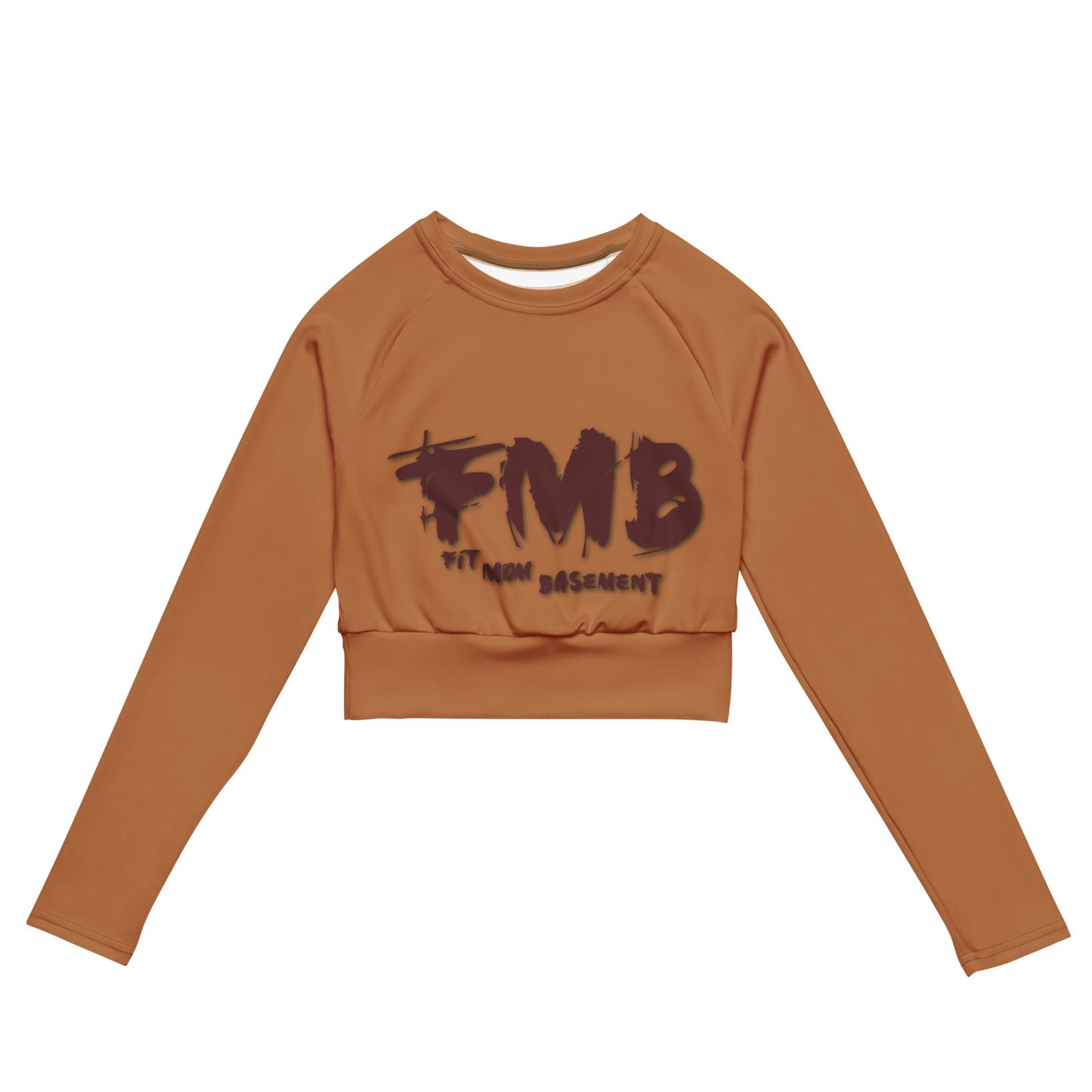 Beige FMB long-sleeve crop top