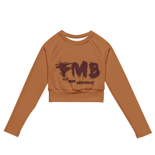 Beige FMB long-sleeve crop top