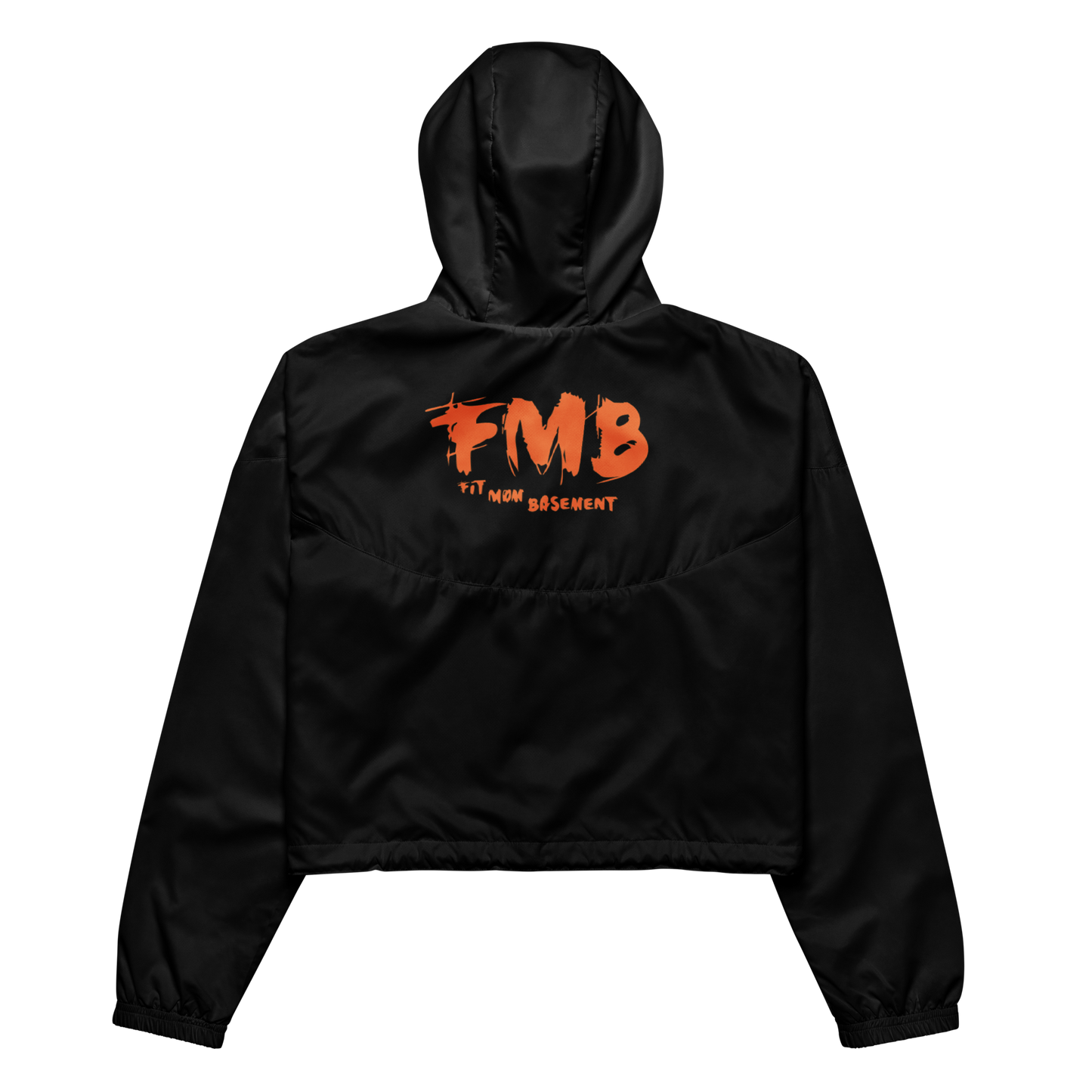 Black and Orange FMB Cropped Windbreaker