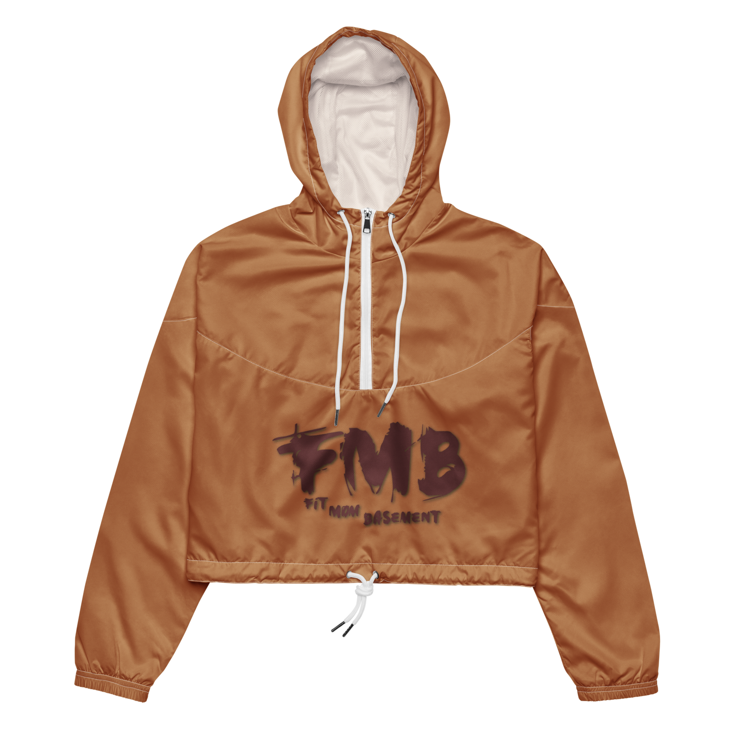 Beige FMB cropped windbreaker