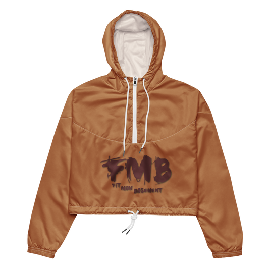 Beige FMB cropped windbreaker